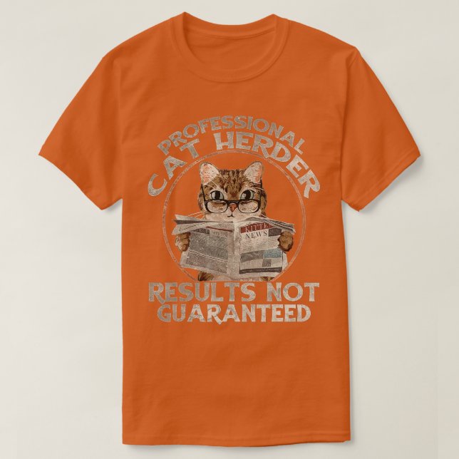 Camiseta Pastor de Gatos Profesional (Diseño del anverso)