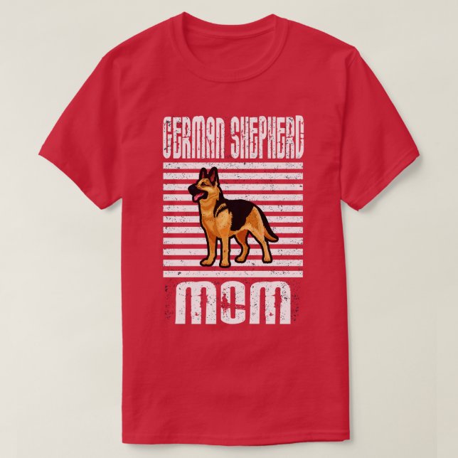 Camiseta Pastor de Mamá Alemana Orgulloso Perros (Diseño del anverso)