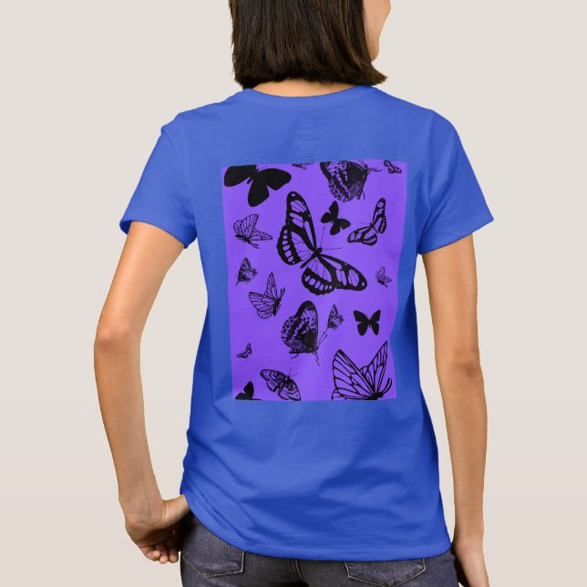 Camiseta Pastor de mariposa para la primavera (Reverso)