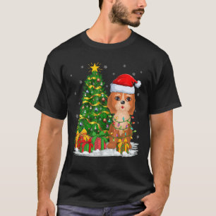Camiseta Pastor de Perro Cockapoo Árbol de Navidad Santa Co