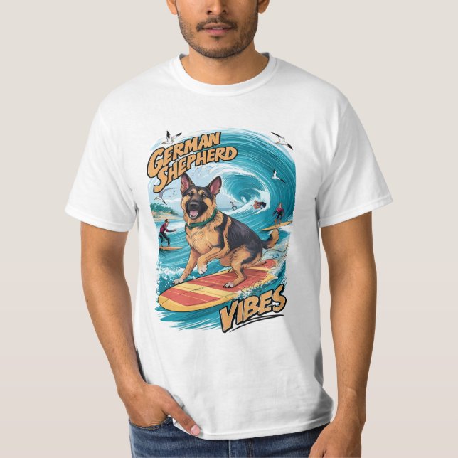 Camiseta Pastor de Surfing: Una aventura tropical (Anverso)