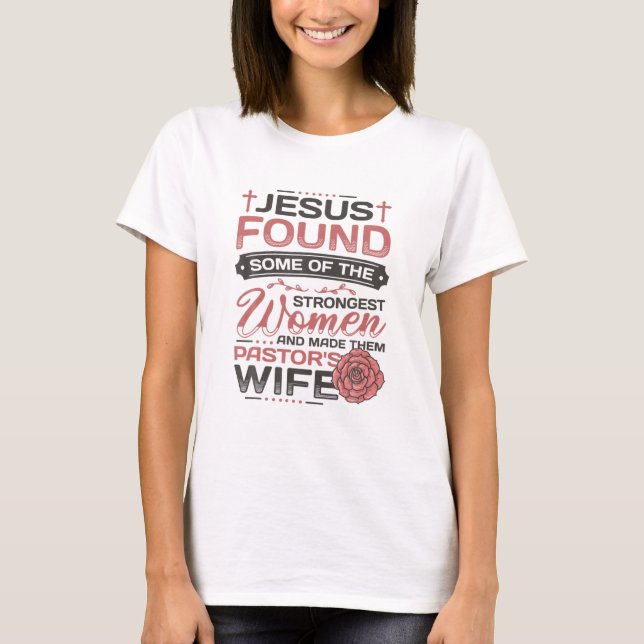 Camiseta Pastor Esposa Apreciación Iglesia Pastor Cristiano (Anverso)