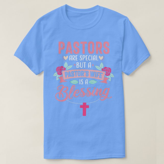 Camiseta Pastor Esposa divertida iglesia cristiana especial (Diseño del anverso)