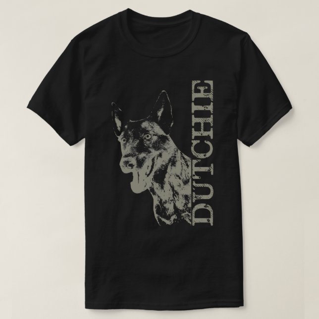 Camiseta Pastor holandés Dutchie (14) (Diseño del anverso)