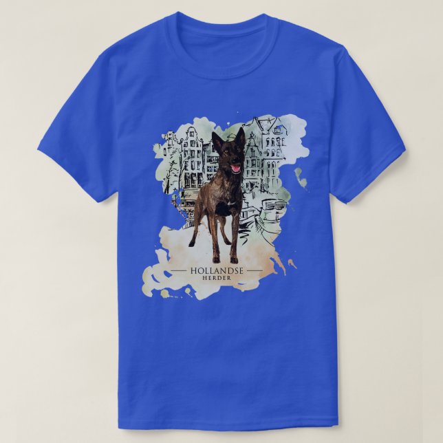 Camiseta Pastor holandés Dutchie (5) (Diseño del anverso)
