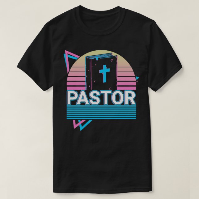 Camiseta Pastor Iglesia Cristiana Preacher Regalo Retro (Diseño del anverso)