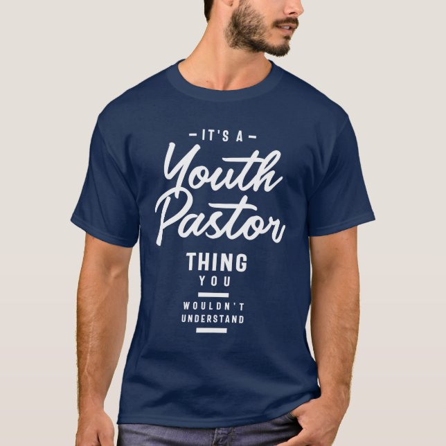 Camiseta Pastor Juvenil Regalo Funny Job Title Profession (Anverso)