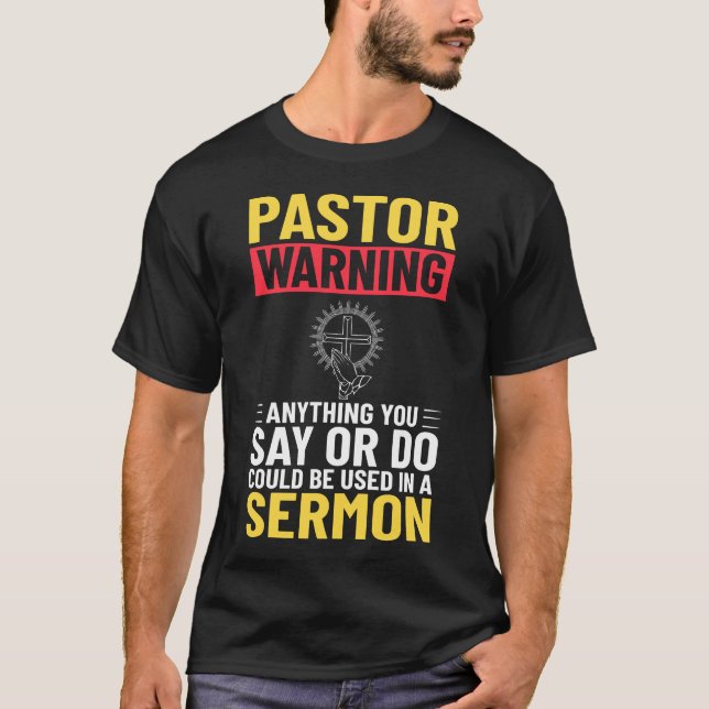 Camiseta Pastor Ministro de la Iglesia Clérigo Cristiano Je (Anverso)
