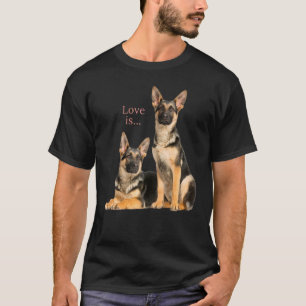 Camiseta Pastor Pastor Alemán Pastor Perro Mamá Papá Mascot