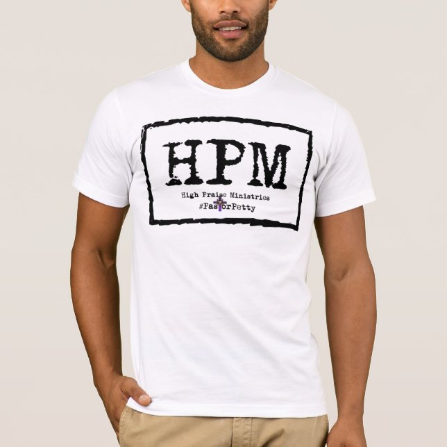 Camiseta Pastor Petty Blanco y Negro (Anverso)