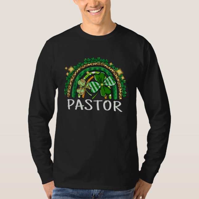 Camiseta Pastor Rainbow Lucky Women St Patrick's Day Shamro (Anverso)