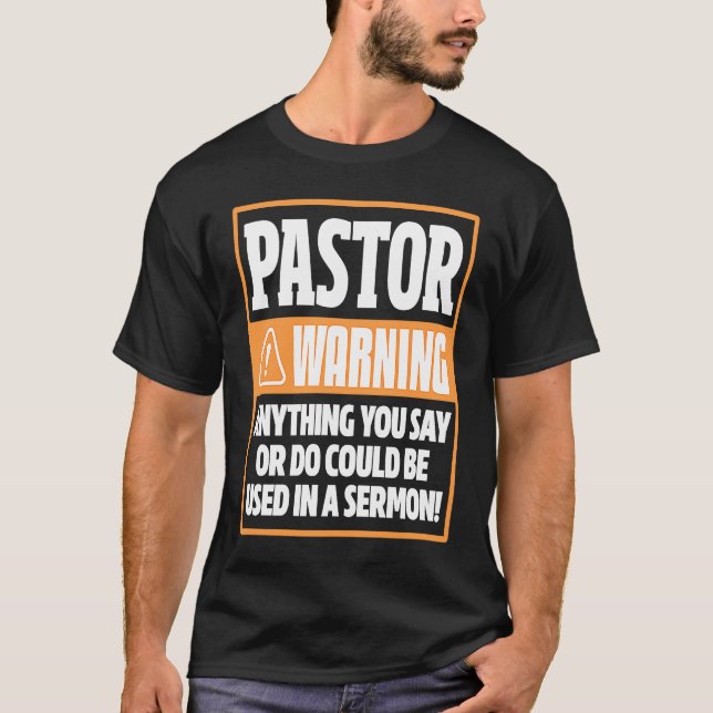 Camiseta Pastor Sermón Predicador Cristiano Ministro Clérig (Anverso)