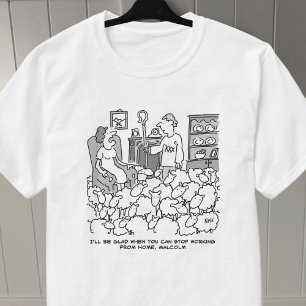 Camiseta Pastor trabajando desde casa con su oveja
