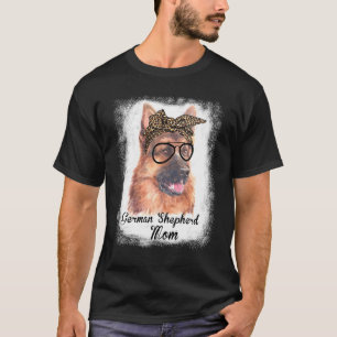 Camiseta Pastora de Ovejas Alemana de Mujeres Leopardo Blan