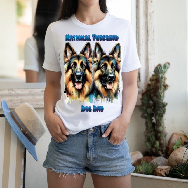 Camiseta Pastores alemanes celebran el Día del Perro en Pur (Subido por el creador)