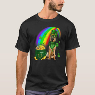 Camiseta Pastores Alemanes Duendes Trébol de la Suerte Tréb