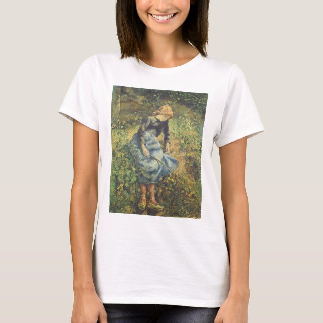 Camiseta Pastores de Camille Pissarro, Bella Artes de la ép (Anverso)