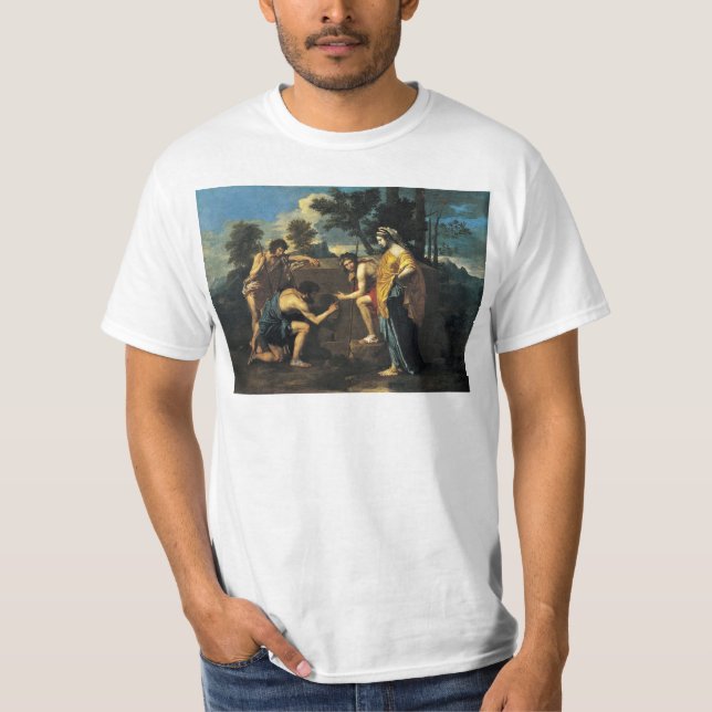 Camiseta Pastores en Arcadia (y en ego de la Arcadia), (Anverso)