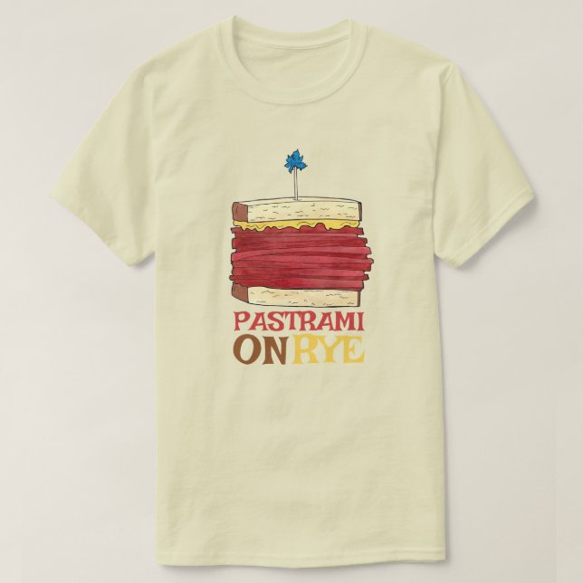 Camiseta Pastrami on Rye NYC Kosher Jewish Deli Sandwich (Diseño del anverso)
