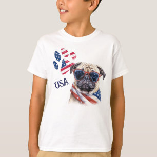 Camiseta Pata de la bandera de los Estados Unidos Patriótic