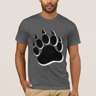 Camiseta Pata de oso gay negra y blanca efecto 3D - Camiset