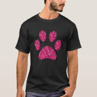 Pata de perro de cinta rosa imprime conciencia sob