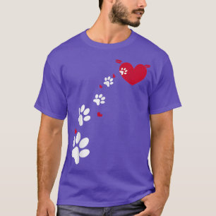 Camiseta Pata de perro Tee para dueños de perros, mujeres y