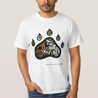 Camiseta pata del orgullo del oso, (versión del valor)