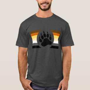Camiseta Pata del oso con la bandera del orgullo del oso