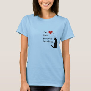Camiseta Pata-impresiones de la licencia de los gatos en