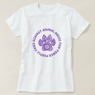 Camiseta Pata Púrpura Para Concienciación Sobre El Abuso An