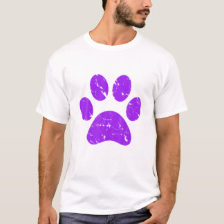 Camiseta Pata violeta púrpura Papelera Novedad de perro cam