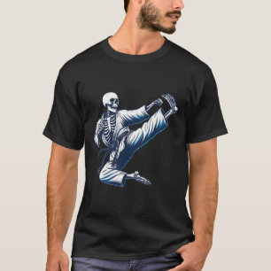 Camiseta Patada de karate esqueleto Artes marciales Kickbox