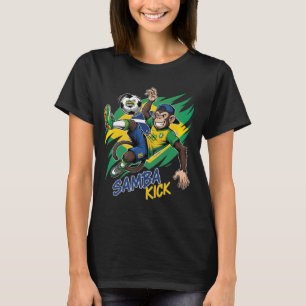 Camiseta Patada de Samba - Bandera de Brasil del fútbol de 