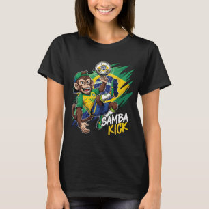 Camiseta Patada de Samba - Bandera de Brasil del fútbol de