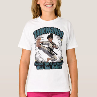 Camiseta Patada Voladora Divertida de Taekwondo Femenino