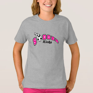Camiseta Patadas de Fútbol - Rosa Brillante