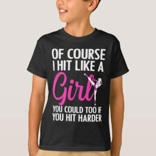 Camiseta Patadas de Kickboxing Cool Para Mujeres Chicas Tae