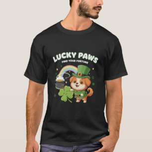 Camiseta  "Patas Afortunadas Cachorro del Día de San Patric