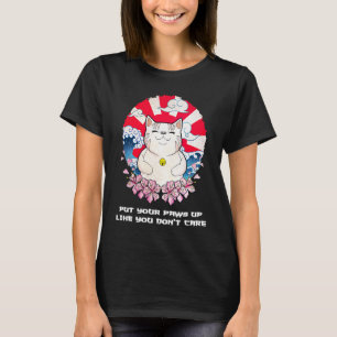 Camiseta Patas Arriba Como Si No Te Importara Gato Humor De