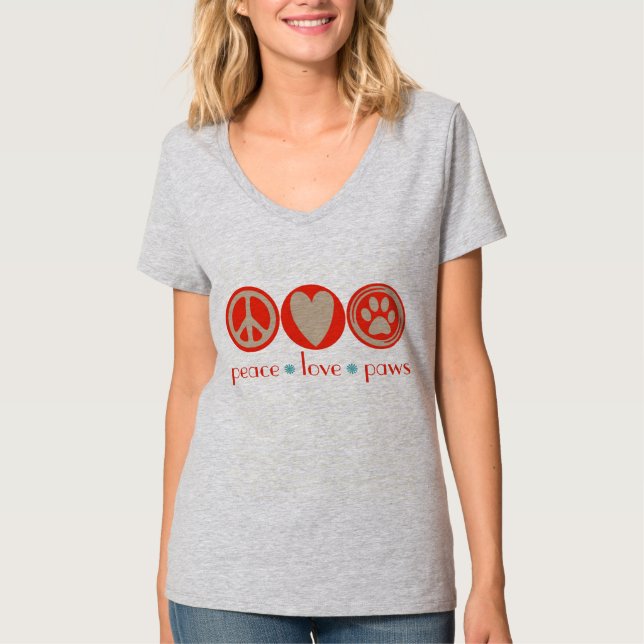 Camiseta Patas del amor de la paz (Anverso)