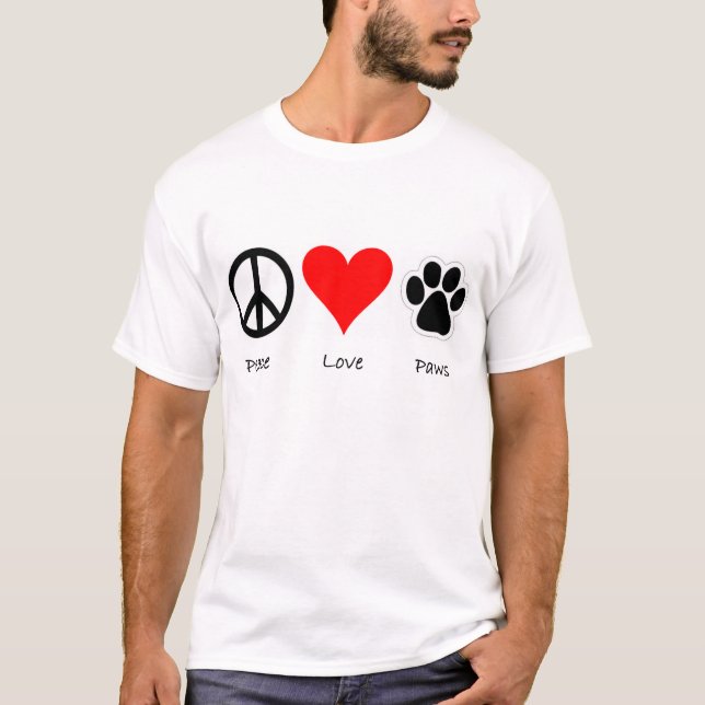 Camiseta Patas del amor de la paz (Anverso)