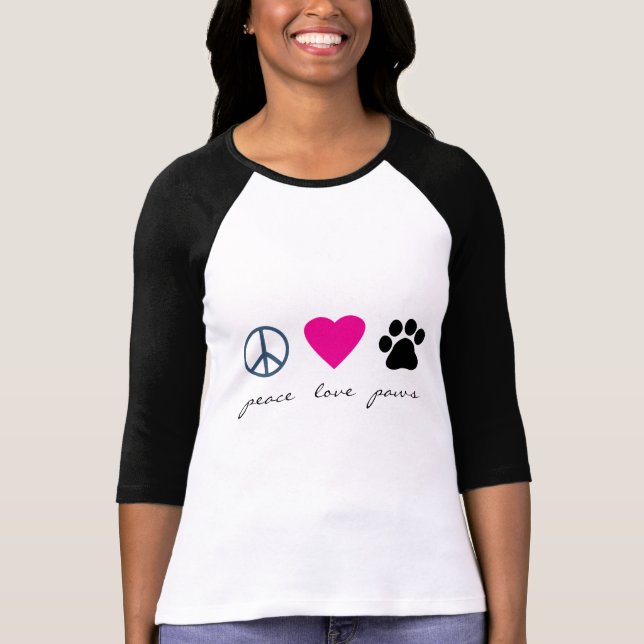 Camiseta Patas del amor de la paz (Anverso)