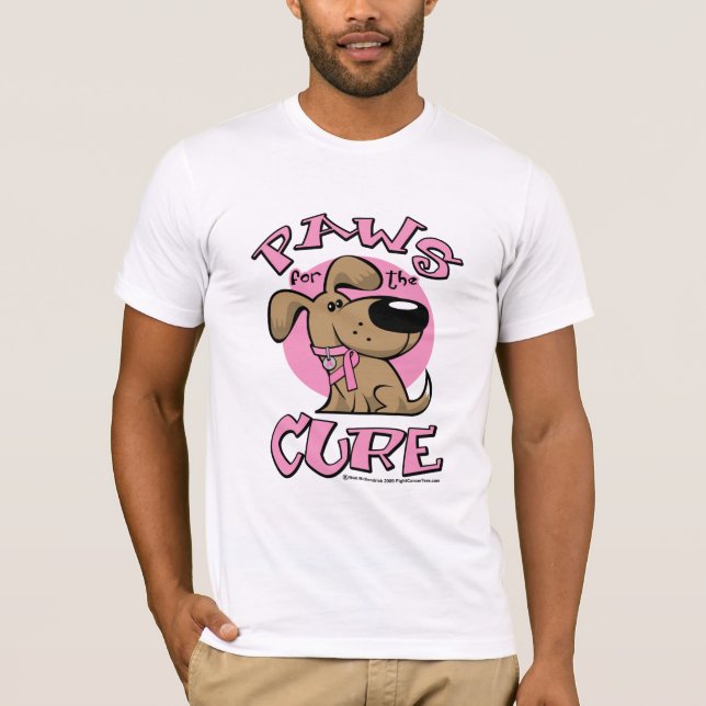 Camiseta Patas del cáncer de pecho para el perro de la (Anverso)