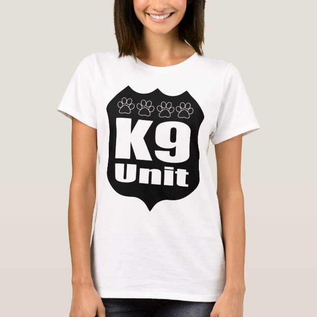 Camiseta Patas del perro de la insignia del negro de la (Anverso)