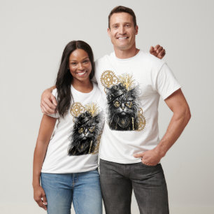 Camiseta Patas descaradas El gato steampunk funky