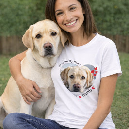 Camiseta Patas personalizadas en mi corazón Foto de mascota
