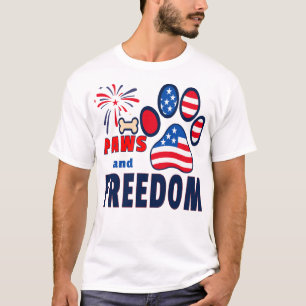 Camiseta "Patas y Libertad — Amante de Perros Patriota 4 de