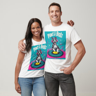 Camiseta Patas y Ritmos - Música Divertida para Perros