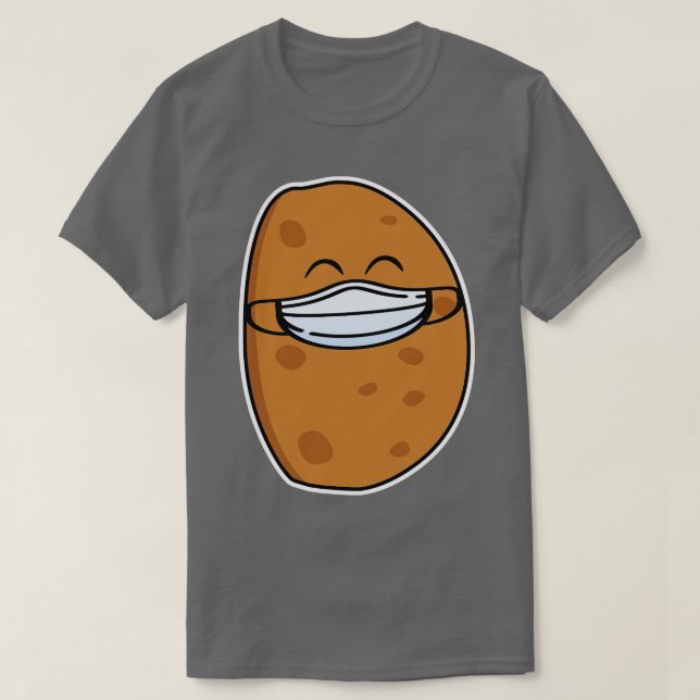 Camiseta Patata Cubierta Con Una Máscara De Cara (Diseño del anverso)